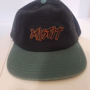 NWT Misfit Gattico Y2K  Snapback Black and Green Cap M/SF/T Mad Minds OSFA